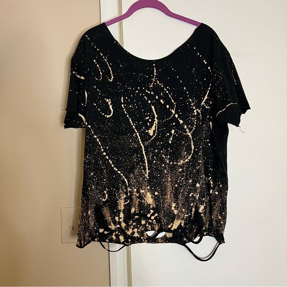 AC/DC Hand Custom Bleached Distressed Short sleeve t shirt size Xl - Picture 2 of 5